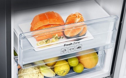 Samsung RB37J501MSA/EF Fresh Zone přihrádky